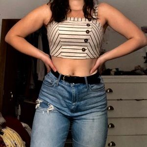 Black & White crop top